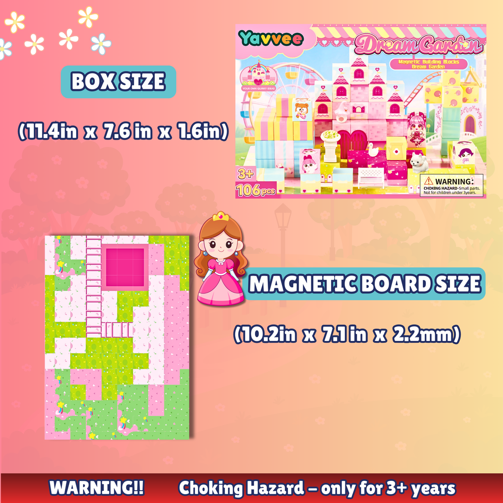 Magnetic Building Cubes with 70+ Challenge Board — 106 Pcs | Yavvee