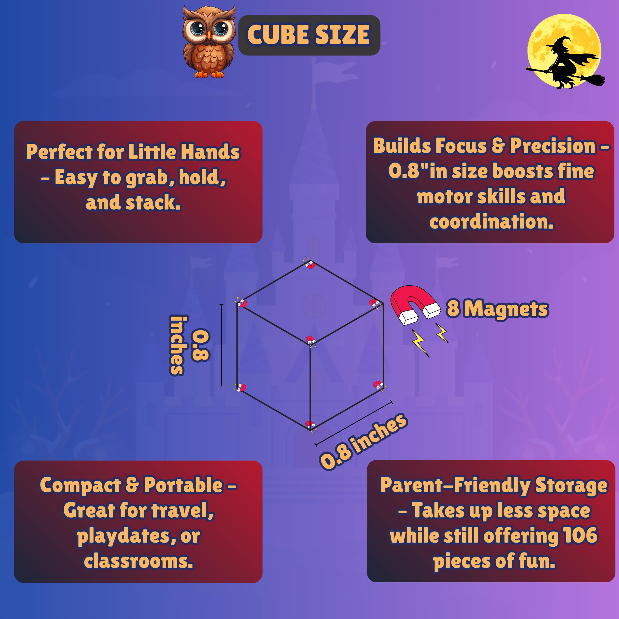 Yavvee Magic Castle Magnetic Building Cubes — image 2