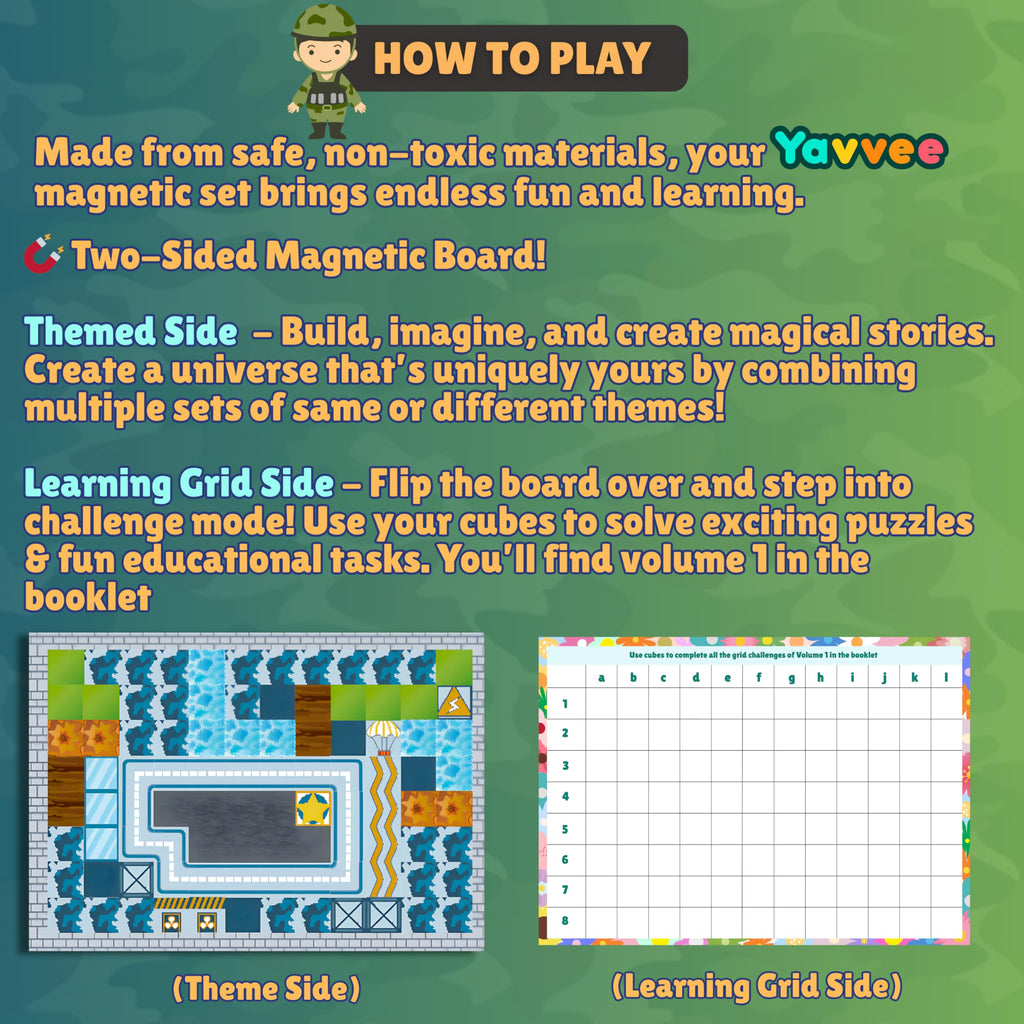 Yavvee Military Base Magnetic Building Cubes — image 2
