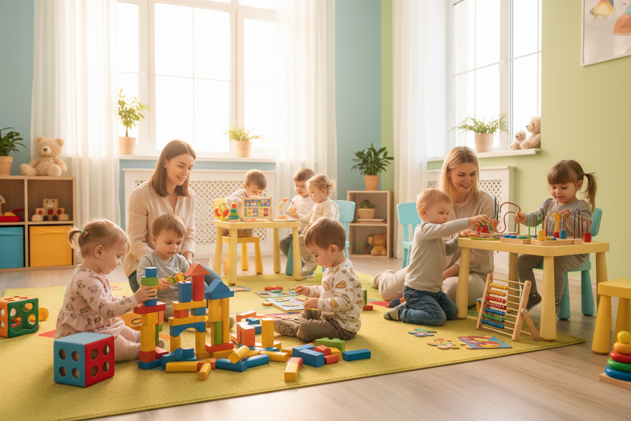 Kids with Educational Toys