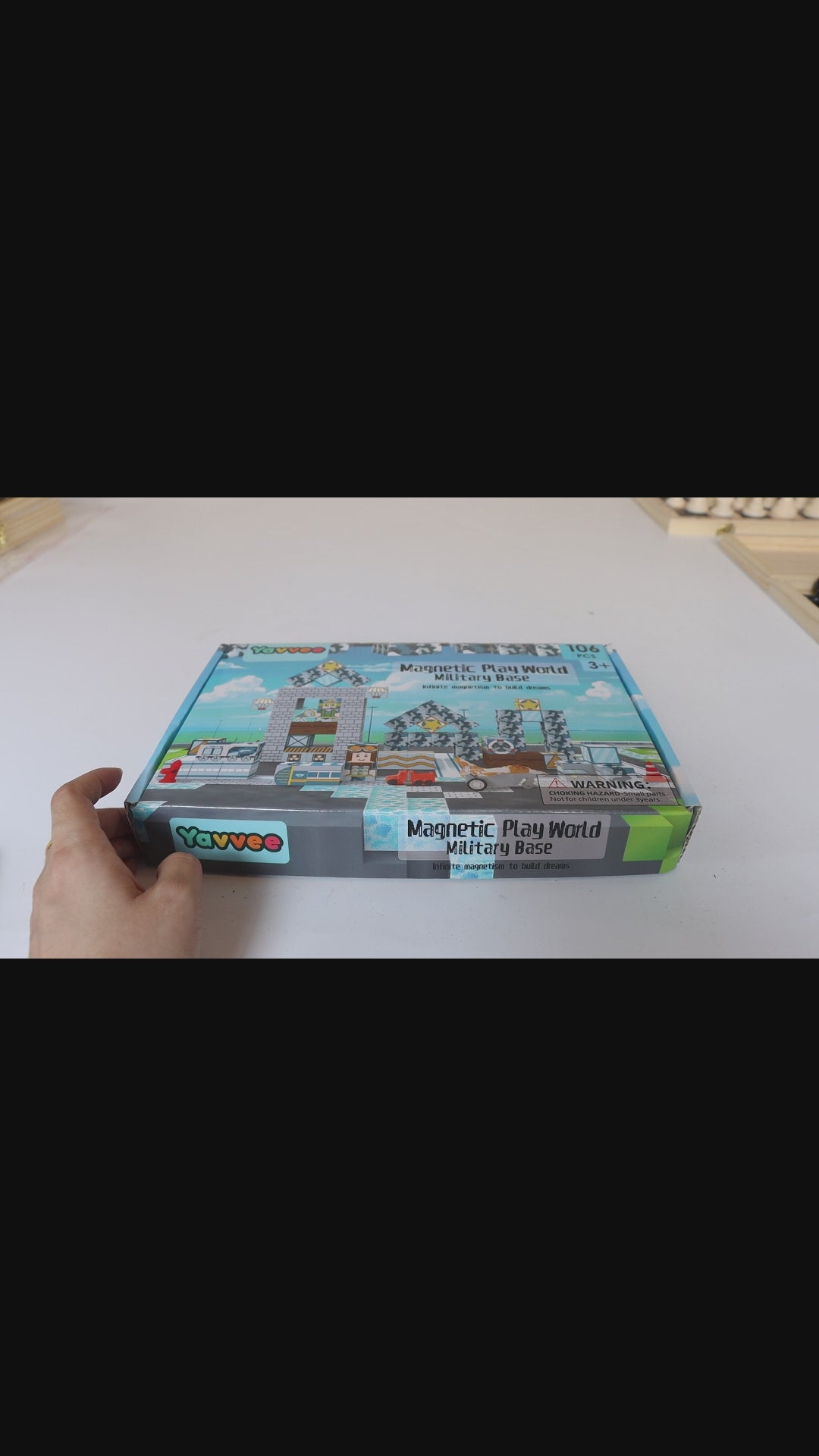 Yavvee Magnetic Building Cubes 106 Pcs, 70+ Challenge Board, STEM Toy for Kids, Certified